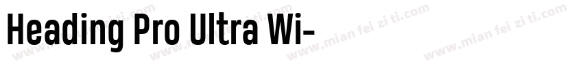 Heading Pro Ultra Wi字体转换